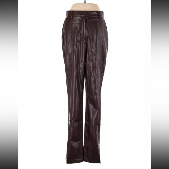 Steele Brown Faux Leather Pants size small NWT - Picture 1 of 11